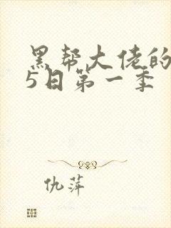 黑帮大佬的365日第一季