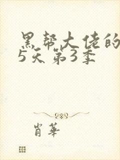 黑帮大佬的365天第3季