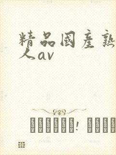 精品国产熟女成人av封面