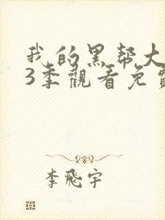 我的黑帮大佬第3季观看免费高清