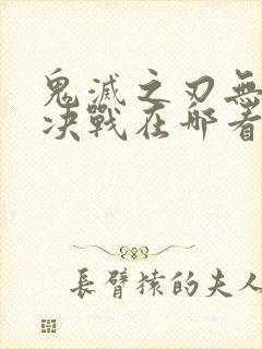 鬼灭之刃无限城决战在哪看