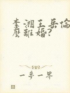 李湘王岳伦为什么离婚?