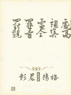 罚罪电视剧免费观看全集高清
