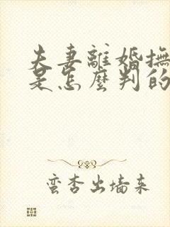夫妻离婚抚养权是怎么判的