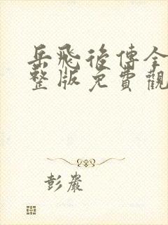 岳飞后传全集完整版免费观看