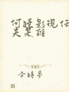 何晓影现任的丈夫是谁封面