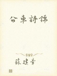 公车诗锦封面