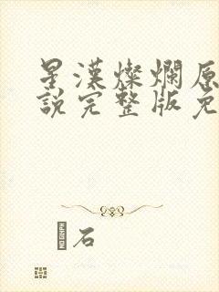星汉灿烂原著小说完整版免费阅读封面