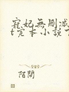 宠妃无删减txt完本小说下载