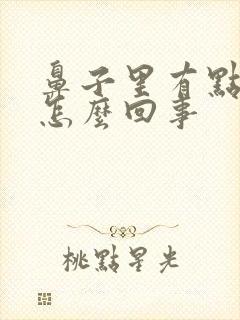 鼻子里有点血是怎么回事