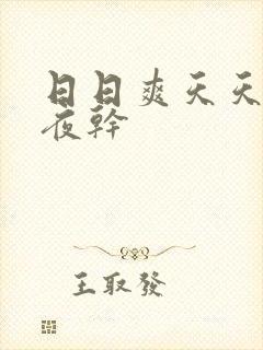 日日爽天天操夜夜干