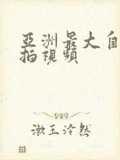 亚洲最大自拍偷拍视频