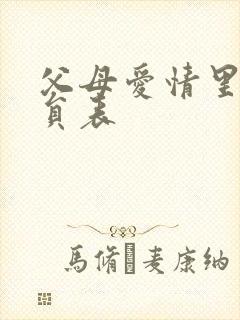 父母爱情里的演员表