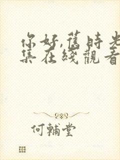 你好,旧时光全集在线观看免费封面