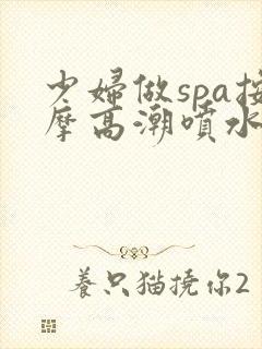 少妇做spa按摩高潮喷水