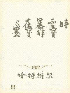 《在暴雪时分》墨宝非宝