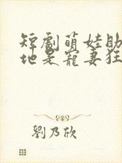 短剧萌娃助攻爹地是宠妻狂魔封面