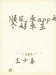 顺风车app哪个好车主封面