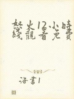 怒火12小时在线观看免费观看中文版