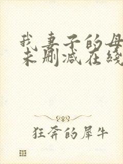 我妻子的母亲2未删减在线播放封面