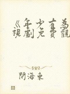 《年少有为》电视剧免费观看