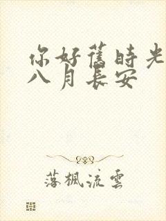 你好旧时光作者八月长安封面