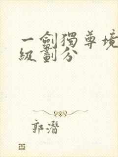 一剑独尊境界等级划分