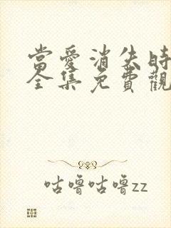 当爱消失时短剧全集免费观看封面