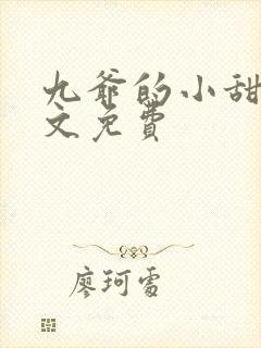 九爷的小甜心全文免费