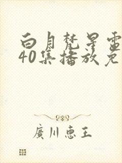 白月梵星电视剧40集播放免费完整版