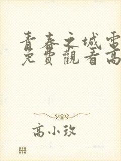 青春之城电视剧免费观看高清封面