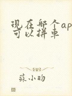 现在哪个app可以拼车