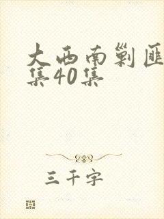 大西南剿匪记全集40集封面