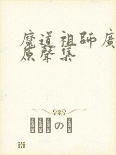 魔道祖师广播剧原声集封面