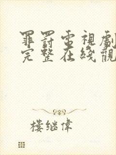 罪罚电视剧全集完整在线观看免费