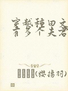 穿越种田文女主有多个夫君类