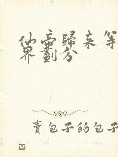 仙帝归来等级境界划分