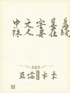 中文字幕岛国丝袜人妻在线封面