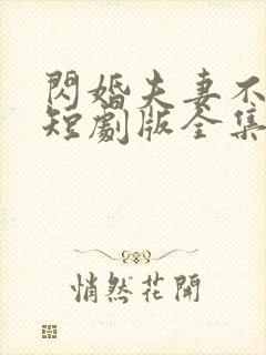 闪婚夫妻不好惹短剧版全集完整版在线观看