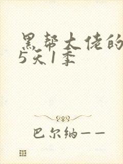 黑帮大佬的365天1季封面