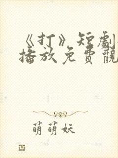 《打》短剧全集播放免费观看
