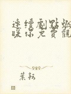 连续剧点燃我温暖你免费观看