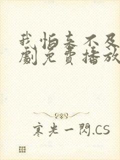 我怕来不及电视剧免费播放