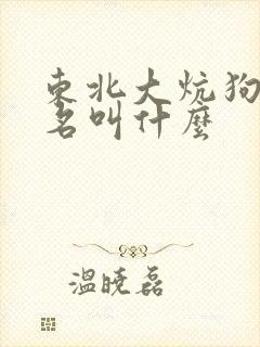 东北大炕狗儿原名叫什么
