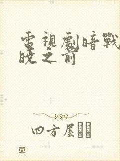 电视剧暗战在拂晓之前