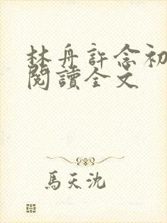 林舟许念初免费阅读全文