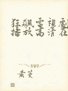 狂飙电视剧免费播放高清在线观看