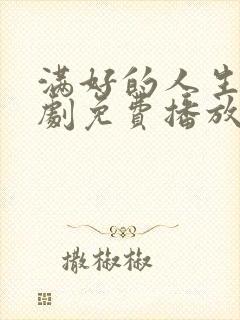 满好的人生电视剧免费播放