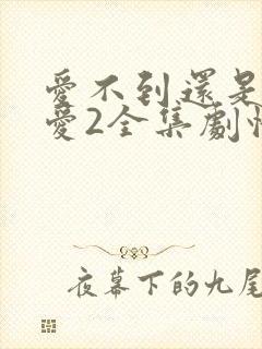 爱不到还是不能爱2全集剧情