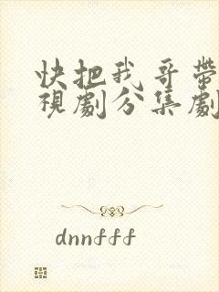 快把我哥带走电视剧分集剧情